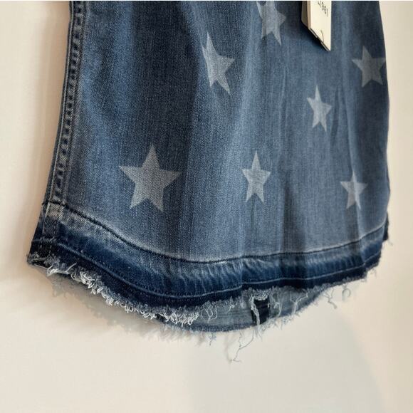 NWT DL1961 Denim Sleeveless Tank – Indigo Star Print, Girls Size Large - Picture 2 of 6